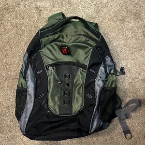 SwissGear Backpack Olive Black Laptop Travel School Hiking One Size